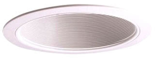 Nora Lighting NTM-41OV 6" Stepped Baffle w/ Oversized Plastic Ring, White Finish