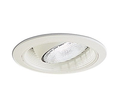 Nora Lighting NTM-49 6 Inch Stepped Baffle with Regressed Eyeball, White Finish