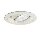 Nora Lighting NTM-49 6 Inch Stepped Baffle with Regressed Eyeball, White Finish