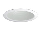 Nora Lighting NTM-513W 5 Inch Air-Tight Black White Cone with White Flange Finish