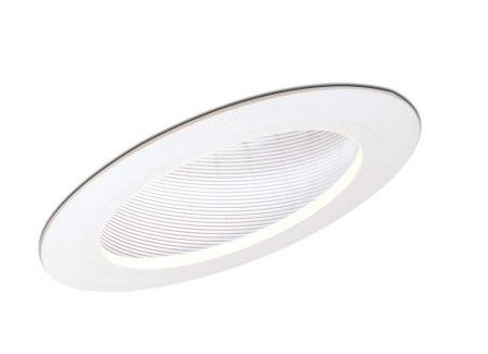 Nora Lighting NTM-615W 6 Inch Sloped Metal Baffle Trim, White/White Finish