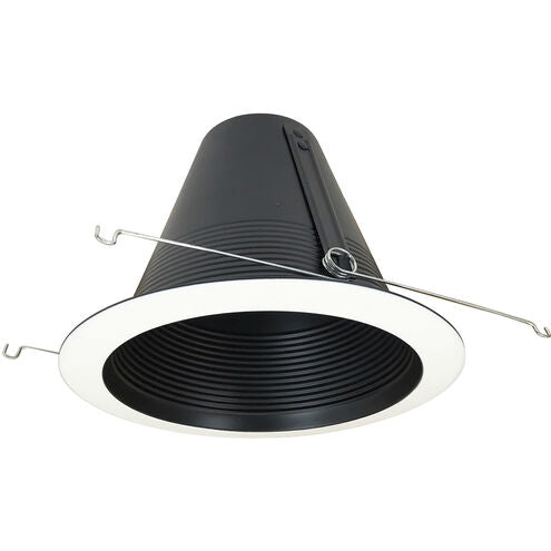 Nora Lighting NTM-713BAL 6" Air-Tight Aluminum Baffle Cone w/ Flange, Black/White Finish