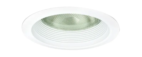 Nora Lighting NTM-726W 6" Air-Tight Baffled Lensless Shower Trim, White Finish