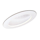 Nora Lighting NTP-614W/45  6" Super-Sloped 45-Deg. Phenolic Stepped Baffle Trim, White Finish