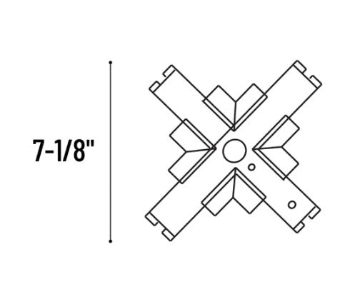 Nora Lighting NTRT-15W X-Connector Housing for Recessed Track Housing