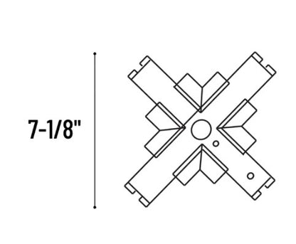 Nora Lighting NTRT-15W X-Connector Housing for Recessed Track Housing