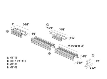 Nora Lighting NTRT-16W End Feed Housing for Recessed Track Housing