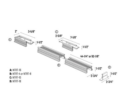 Nora Lighting NTRT-18W Dead End Housing for Recessed Track Housing