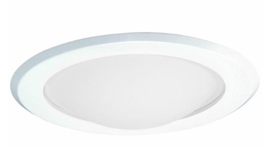 Nora Lighting NTS-5025W 5" Front Loading Frosted Dome Lens w/ Specular Clear Reflector & Trim, White Finish