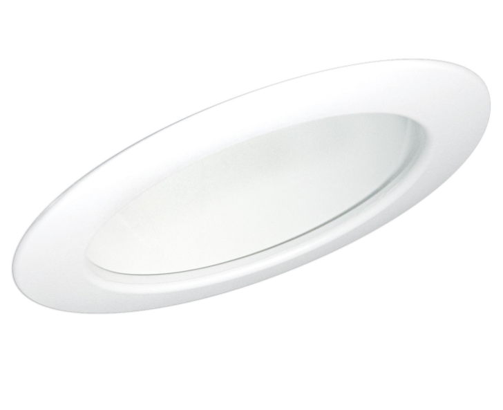 Nora Lighting NTS-615W 6" Sloped Metal Reflector Trim, White/White Finish