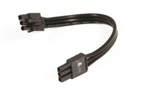 Nora Lighting NUA-812B 12" LEDUR Interconnect Cable, Black Finish