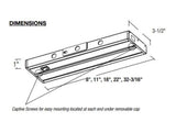 Nora Lighting NUD-8808/30WH 8 Inch LEDUR LED Undercabinet Color Temperature 3000K, White Finish