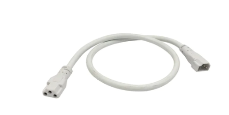 Nora Lighting NULSA-206 6" Jumper Cable for NULS LED Linear Undercabinet, White Finish