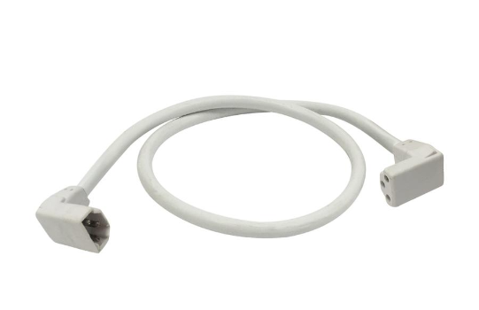 Nora Lighting NULSA-212-90 12" 90 Degree Jumper Cable for NULS LED Linear Undercabinet, White Finish