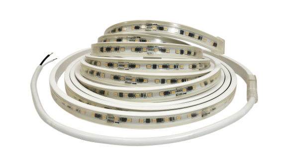 Nora Lighting NUTP13-W13-4-12-927/HWSP Custom Cut 13-ft 120V Continuous LED Tape Light, Lumens 330lm / 3.6W per foot, Color Temperature 2700K, w/ Mounting Clips & 8' Hardwired Power Cord w/ Surge Protector