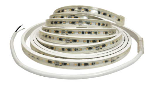Nora Lighting NUTP13-W14-12-927/HW Custom Cut 14-ft 120V Continuous LED Tape Light, Lumens 330lm / 3.6W per foot, Color Temperature 2700K, w/ Mounting Clips & 8' Hardwired Power Cord