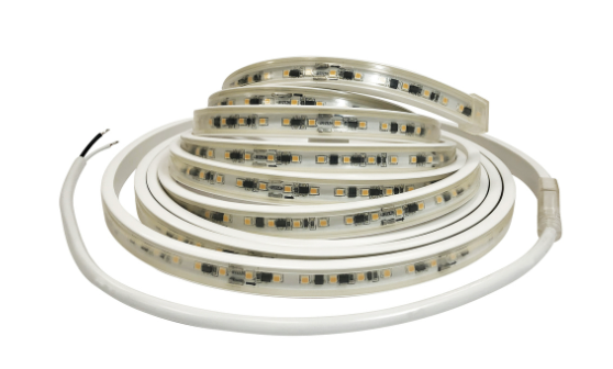 Nora Lighting NUTP13-W14-12-930/HW Custom Cut 14-ft 120V Continuous LED Tape Light, Lumens 330lm / 3.6W per foot, Color Temperature 3000K, w/ Mounting Clips & 8' Hardwired Power Cord