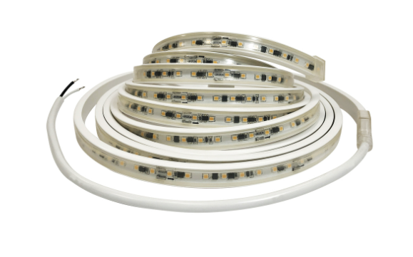 Nora Lighting NUTP13-W14-4-12-930/HW Custom Cut 14-ft 4-in 120V Continuous LED Tape Light, Lumens 330lm / 3.6W per foot, Color Temperature 3000K, w/ Mounting Clips & 8'  Hardwired Power Cord
