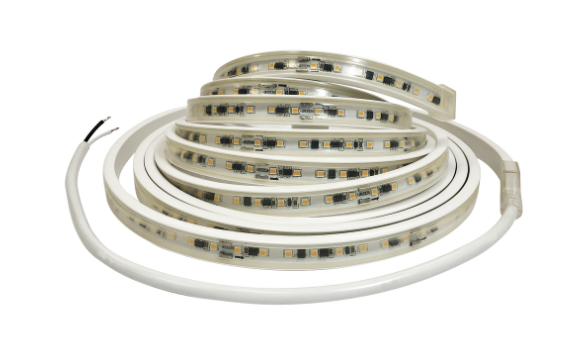 Nora Lighting NUTP13-W14-8-12-930/HW Custom Cut 14-ft 8-in 120V Continuous LED Tape Light, Lumens 330lm / 3.6W per foot, Color Temperature 3000K, w/ Mounting Clips & 8'  Hardwired Power Cord