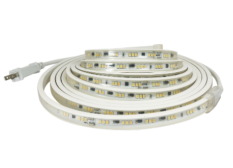 Nora Lighting NUTP13-W15-12-930/CP Custom Cut 15-ft 120V Continuous LED Tape Light, Lumens 330lm / 3.6W per foot, Color Temperature 3000K, w/ Mounting Clips & 8' Cord & Plug