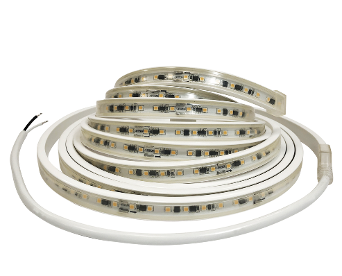Nora Lighting NUTP13-W15-4-12-930/HW Custom Cut 15-ft 4-in 120V Continuous LED Tape Light, Lumens 330lm / 3.6W per foot, Color Temperature 3000K, w/ Mounting Clips & 8' Hardwired Power Cord