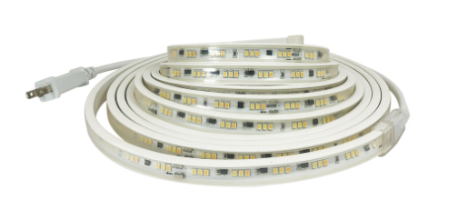 Nora Lighting NUTP13-W16-4-12-930/CP Custom Cut 16-ft 4-in 120V Continuous LED Tape Light, Lumens 330lm / 3.6W per foot, Color Temperature 3000K, w/ Mounting Clips & 8' Cord & Plug
