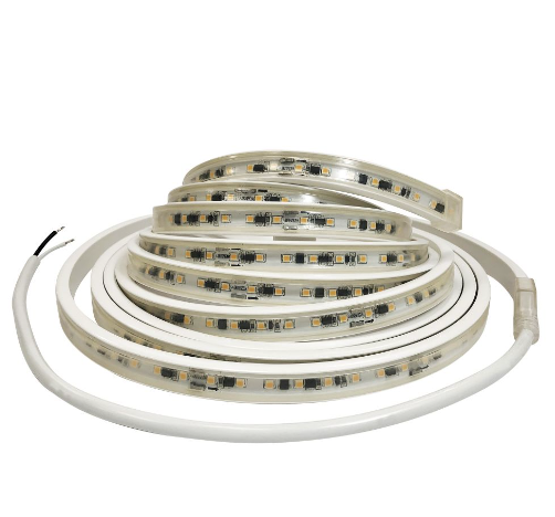 Nora Lighting NUTP13-W19-12-930/HW Custom Cut 19-ft 120V Continuous LED Tape Light, Lumens 330lm / 3.6W per foot, Color Temperature 3000K, w/ Mounting Clips & 8' Hardwired Power Cord