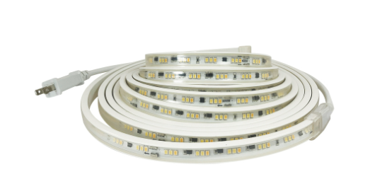 Nora Lighting NUTP13-W3-12-940/CP Custom Cut 3-ft 120V Continuous LED Tape Light, Lumens 330lm / 3.6W per foot, Color Temperature 4000K, w/ Mounting Clips & 8' Cord & Plug