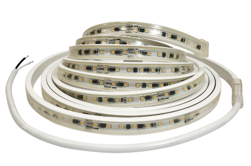 Nora Lighting NUTP13-W3-8-12-930/HW Custom Cut 3-ft 8-in 120V Continuous LED Tape Light, Lumens 330lm / 3.6W per foot, Color Temperature 3000K, w/ Mounting Clips & 8' Hardwired Power Cord