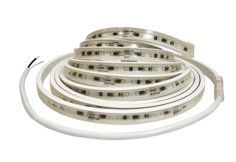 Nora Lighting NUTP13-W31-12-930/HW Custom Cut 31-ft 120V Continuous LED Tape Light, Lumens 330lm / 3.6W per foot, Color Temperature 3000K, w/ Mounting Clips & 8' Hardwired Power Cord