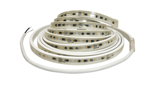 Nora Lighting NUTP13-W32-12-927/HW Custom Cut 32-ft 120V Continuous LED Tape Light, Lumens 330lm / 3.6W per foot, Color Temperature 2700K, w/ Mounting Clips & 8' Hardwired Power Cord