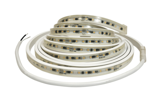 Nora Lighting NUTP13-W32-4-12-930/HW Custom Cut 32-ft 4-in 120V Continuous LED Tape Light, Lumens 330lm / 3.6W per foot, Color Temperature 3000K, w/ Mounting Clips & 8' Hardwired Power Cord