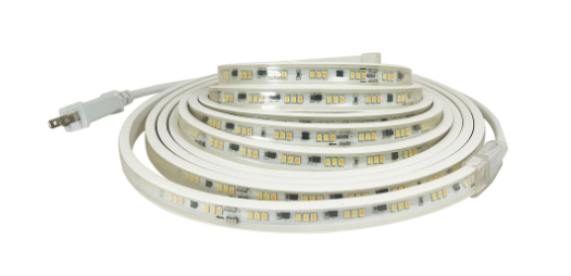 Nora Lighting NUTP13-W34-8-12-930/CP Custom Cut 34-ft 8-in 120V Continuous LED Tape Light, Lumens 330lm / 3.6W per foot, Color Temperature 3000K, w/ Mounting Clips & 8' Cord & Plug
