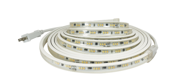 Nora Lighting NUTP13-W52-12-930/CP Custom Cut 52-ft 120V Continuous LED Tape Light, Lumens 330lm / 3.6W per foot, Color Temperature 3000K, w/ Mounting Clips & 8' Cord & Plug