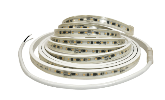 Nora Lighting NUTP13-W6-4-12-930/HW Custom Cut 6-ft 4-in 120V Continuous LED Tape Light, Lumens 330lm / 3.6W per foot, Color Temperature 3000K, w/ Mounting Clips & 8' Hardwired Power Cord
