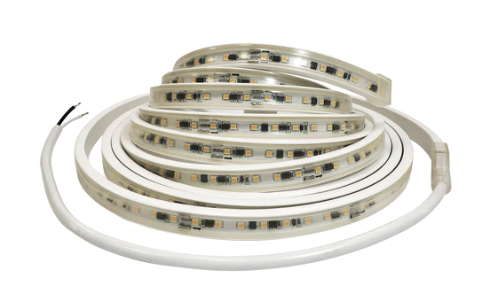 Nora Lighting NUTP13-W60-12-930/HW Custom Cut 60-ft 120V Continuous LED Tape Light, Lumens 330lm / 3.6W per foot, Color Temperature 3000K, w/ Mounting Clips & 8' Hardwired Power Cord