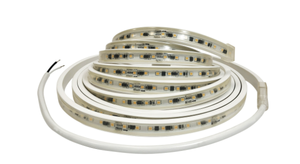 Nora Lighting NUTP13-W9-12-927/HW Custom Cut 9-ft 120V Continuous LED Tape Light, Lumens 330lm / 3.6W per foot, Color Temperature 2700K, w/ Mounting Clips & 8' Hardwired Power Cord