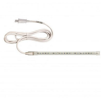 Nora Lighting NUTP13-W1-12-930/CP Custom Cut 1-ft 120V Continuous IP65 Rated LED Tape Light, 330lm / 3.6W per foot, 3000K, with Mounting Clips and 8' Cord & Plug