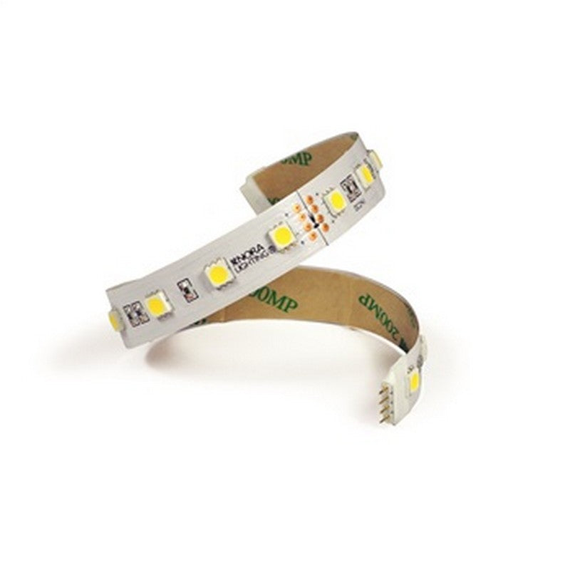 Nora Lighting NUTP5-WLED927/4 24V 16' Hy-Brite LED Tape Light 2700K / 90 CRI  4" Section / White Finish