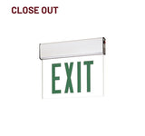 Nora Lighting NX-506-LEDR1CA Edge-Lit LED Exit Sign AC only Letter Color Red Silgle/Clear Housing Finish Aluminum