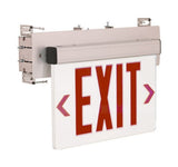 Nora Lighting NX-511-LED Red LED Wall Mount Recessed Edge-Lit Exit Sign Emergency Light Clear Circuit Aluminum - BuyRite Electric