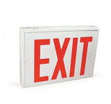 Nora Lighting NX-550-LEDU/R LED Steel Body NY Approved Exit Sign  8" Red Letters / White Housing
