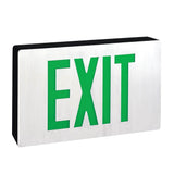 Nora Lighting NX-606-LED/G/2F Die-Cast LED Exit Sign w/ Battery Backup, Double-Faced Aluminum w/ Green Letters in Black Housing