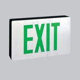 Nora Lighting NX-606-LED/G Die-Cast LED Exit Sign w/ Battery Backup Single-Faced Aluminum w/ Green Letters in Black Housing