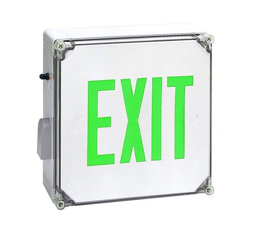 Nora Lighting NX-607-LED/G Die-Cast Aluminum LED Exit Sign With Battery Backup Letter Colour Green
