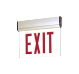 Nora Lighting NX-811-LEDGCA Surface Adjustable LED Edge-Lit Exit Sign 2-Circuit Single Face / Clear Acrylic Green Letter Color Aluminum Finish