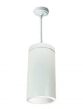 Nora Lighting NYLI-6PL181WWW 6 Inch Medium Base Cylinder, Stem Mount, Labeled for 18W max., White Reflector / White Flange with White Cylinder