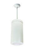 Nora Lighting NYLO-6PTW111WWW 6" Onyx Pendant Mount White Cylinder, 1100lm, Tunable White, White Reflector, 120V Triac/ELV Dimming
