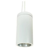 Nora Lighting NYLS2-6P25135MDWW6 6 Inch High Performance Sapphire II Cylinder Pendant Mounted 2500lm / 30W 3500K Medium Beam Spread Diffused Clear Reflector / White Flange White Cylinder 120-277V 0-10V