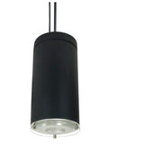 Nora Lighting NYLS2-6P35135MDDB6 6 Inch High Performance Sapphire II Cylinder Pendant Mounted 3500lm / 46W 3500K Medium Beam Spread Diffused Clear Reflector / Diffused Flange Black Cylinder 120-277V 0-10V